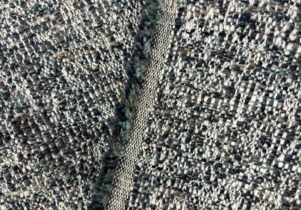 METAPHORES Deauville 4.5Y Maree Blue Tweed Wool Linen Luxury $2345